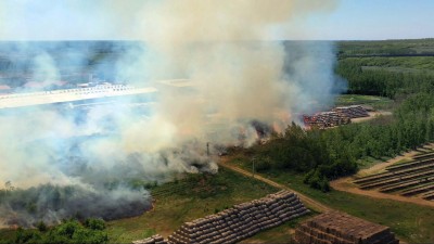 500 szénabála kapott lángra Demjénben