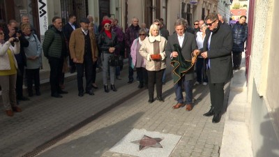 Kopcsik Lajos kapott csillagot a sétányon