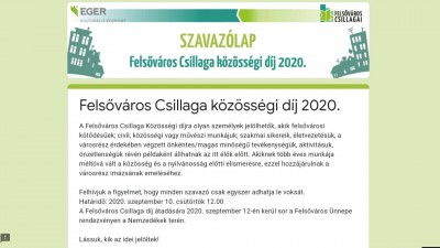 Ki legyen a Felsőváros Csillaga 2020-ban?